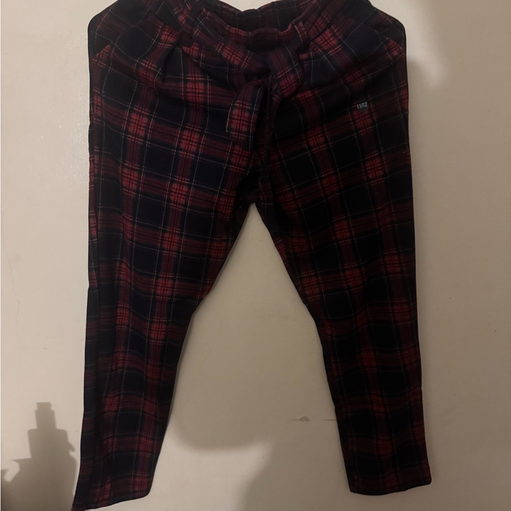 Abercrombie Kids Red and Black Plaid Pants